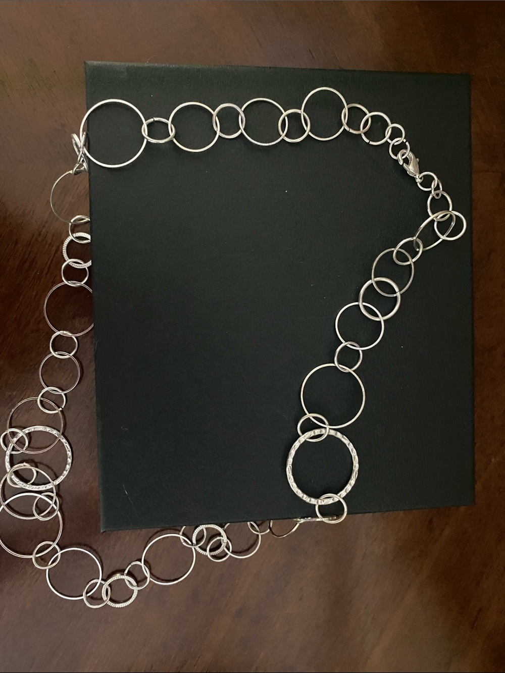 Silver Tone Interlocking Circle Necklace - Women Jewelry